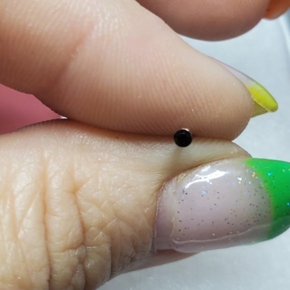 New 10 Crystal Micro Minimalist Tiny Nose Studs - Picture 7 of 16